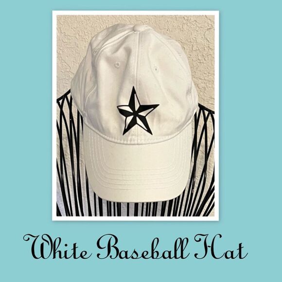 Women’s or Men’s  White Baseball Cap - Picture 1 of 2